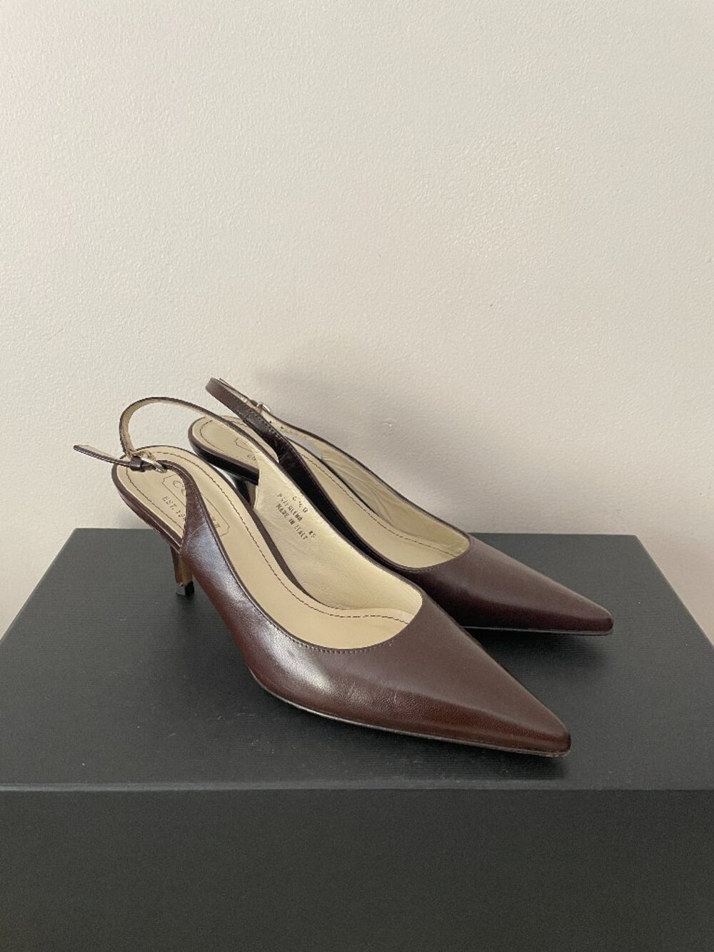 COACH Leather Sling Back High Heels